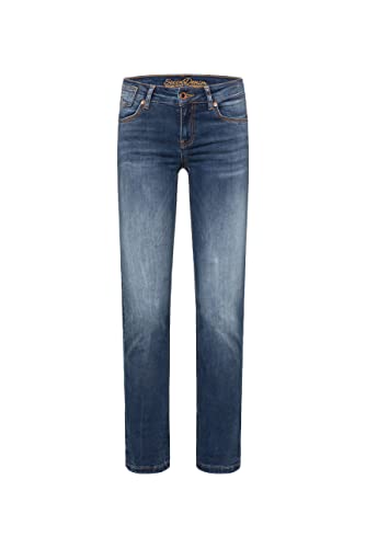 SOCCX Damen Jeans CO:LE mit leichtem Boot Cut Authentic Blue 34 34 von SOCCX