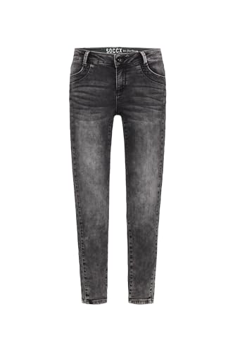 SOCCX Damen Jeans DA:NA aus Jogg-Denim Black Pepper Jogg 28 von SOCCX