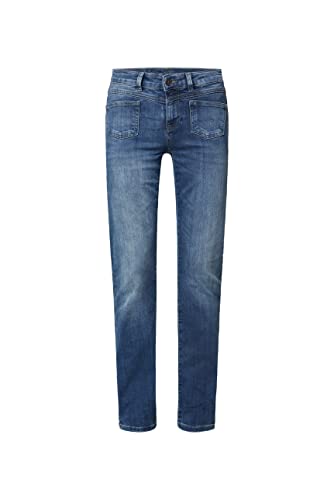 SOCCX Damen Jeans MA:LU mit Taschen-Detail Vintage Blue Used 28 30 von SOCCX