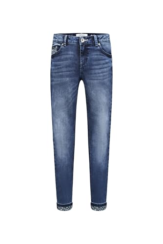 SOCCX Damen Jeans MI:RA Slim Fit Blue Vintage Print, 29 von SOCCX