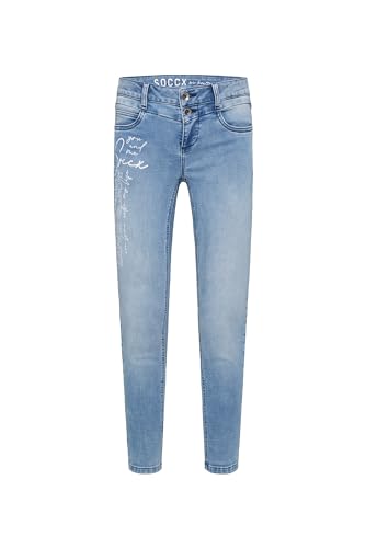 SOCCX Damen Jeans MI:RA mit Label Prints Blue Printed Jogg 26 von SOCCX