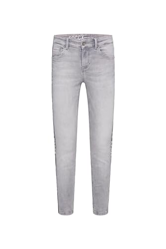 SOCCX Damen Jeans MI:RA mit Prints an den Seiten Grey 28 von SOCCX