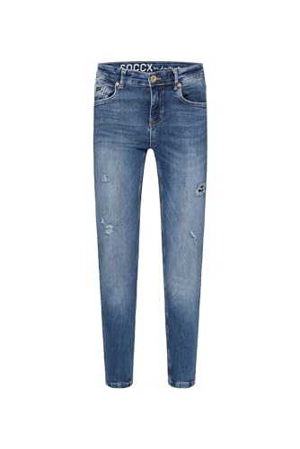 SOCCX Damen Jeans MI:RA mit Used-Optik Saltwater Destroy 30 von SOCCX