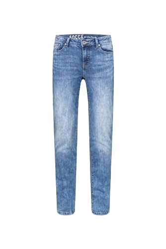 SOCCX Damen Jeans RO:My mit geradem Bein Light Blue 27 32 von SOCCX