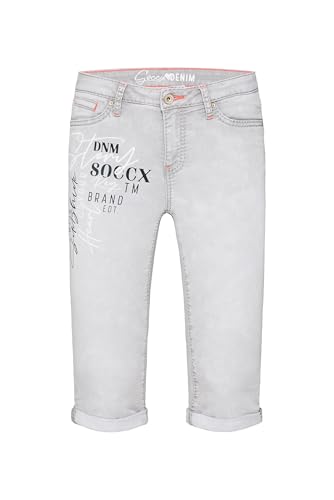 SOCCX Damen Jeans Shorts RO:My Regular Fit White Grey Print Jogg, 29 SOCCX Damen Jeans Shorts RO:My Regular Fit White Grey Print Jogg, 29 von SOCCX