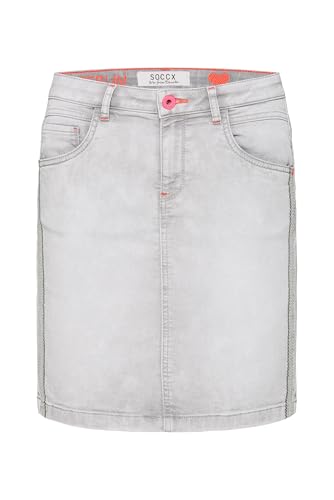 SOCCX Damen Jeansrock AN:NE Cloudy Grey Jogg Xs von SOCCX