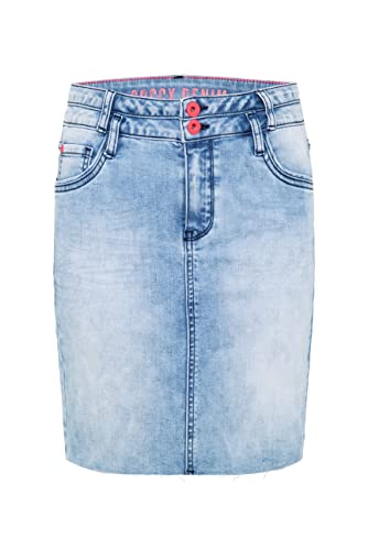 SOCCX Damen Jeansrock SO:FIA mit Knopf-Detail Sunny Bleached Xs von SOCCX