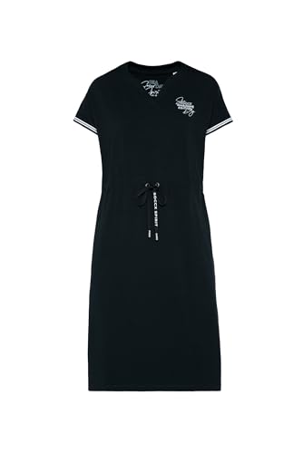 SOCCX Damen Jersey-Kleid mit Tunnelzugband in der Taille Blue Navy M von SOCCX