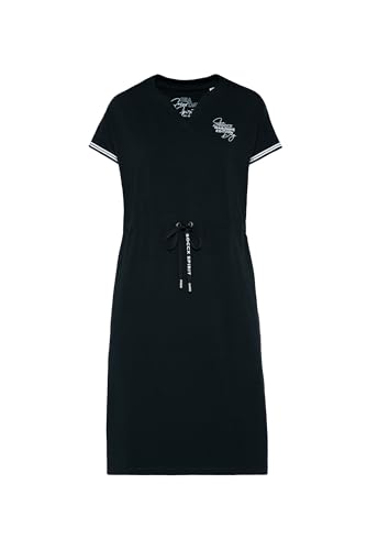 SOCCX Damen Jersey-Kleid mit Tunnelzugband in der Taille Blue Navy S von SOCCX