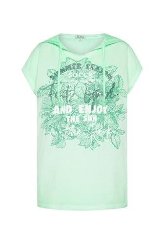 SOCCX Damen Kapuzenshirt mit Pailletten-Artwork Leafy Mint XXXL von SOCCX