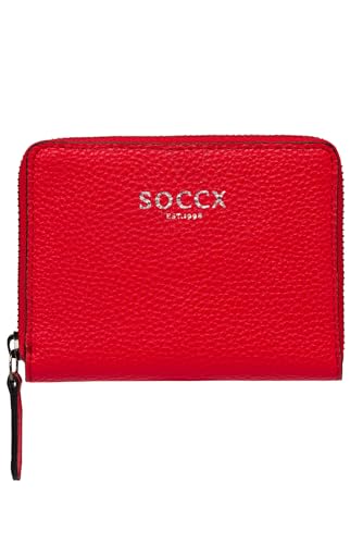 SOCCX Damen Kleine Geldbörse mit Logo Print Clear Red None SOCCX Damen Kleine Geldbörse mit Logo Print Clear Red None von SOCCX