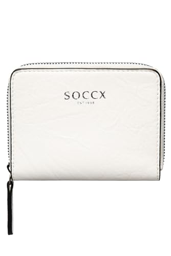 SOCCX Damen Kleine Geldbörse mit Logo Print Ivory None von SOCCX