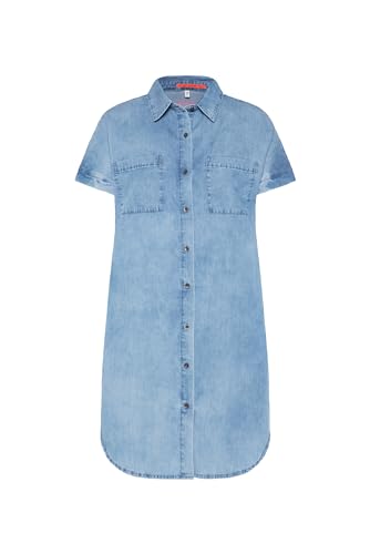 SOCCX Damen Kurzes Jeansblusenkleid Mid Blue Wash L von SOCCX