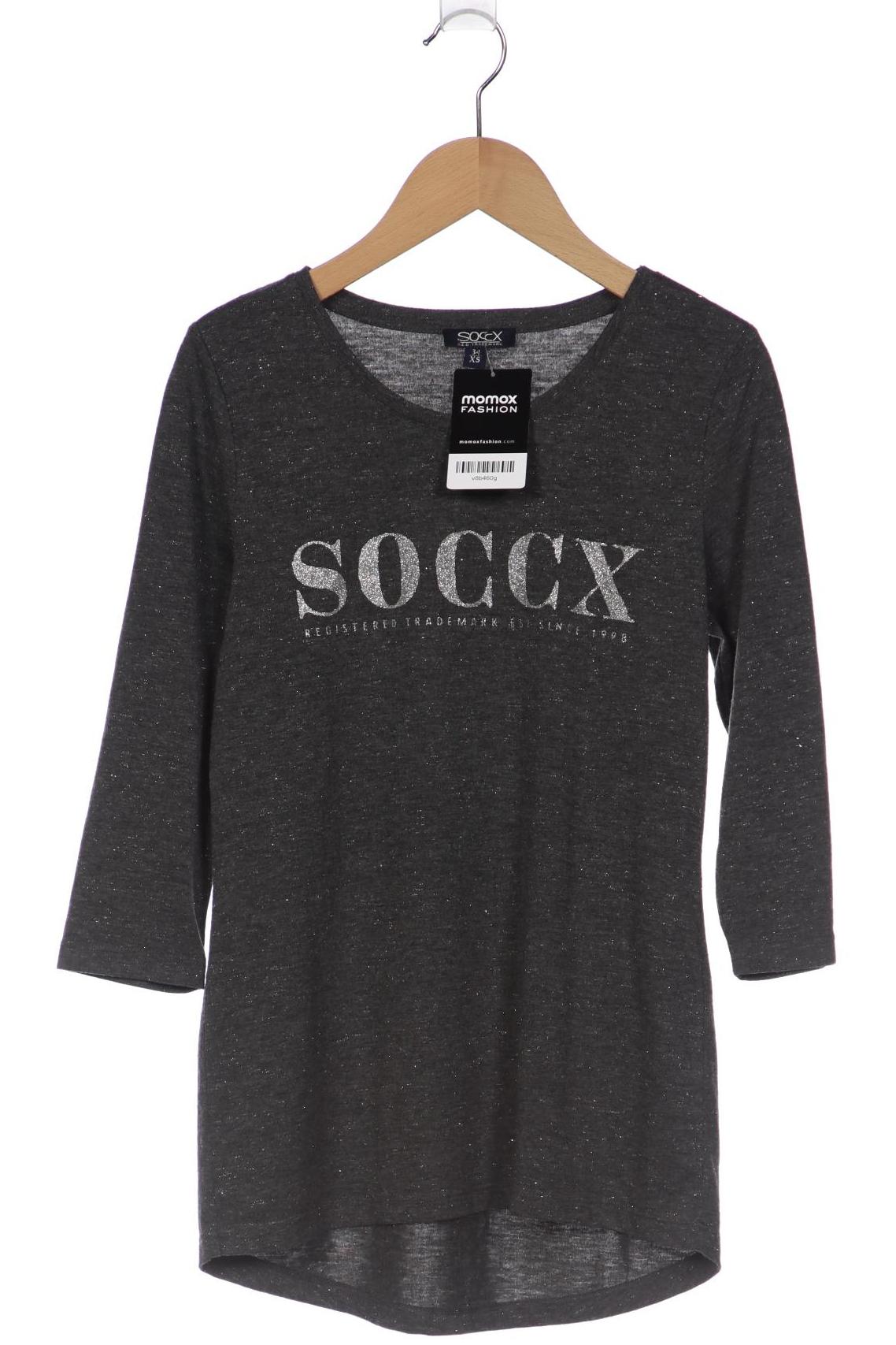 SOCCX Damen Langarmshirt, grau von SOCCX