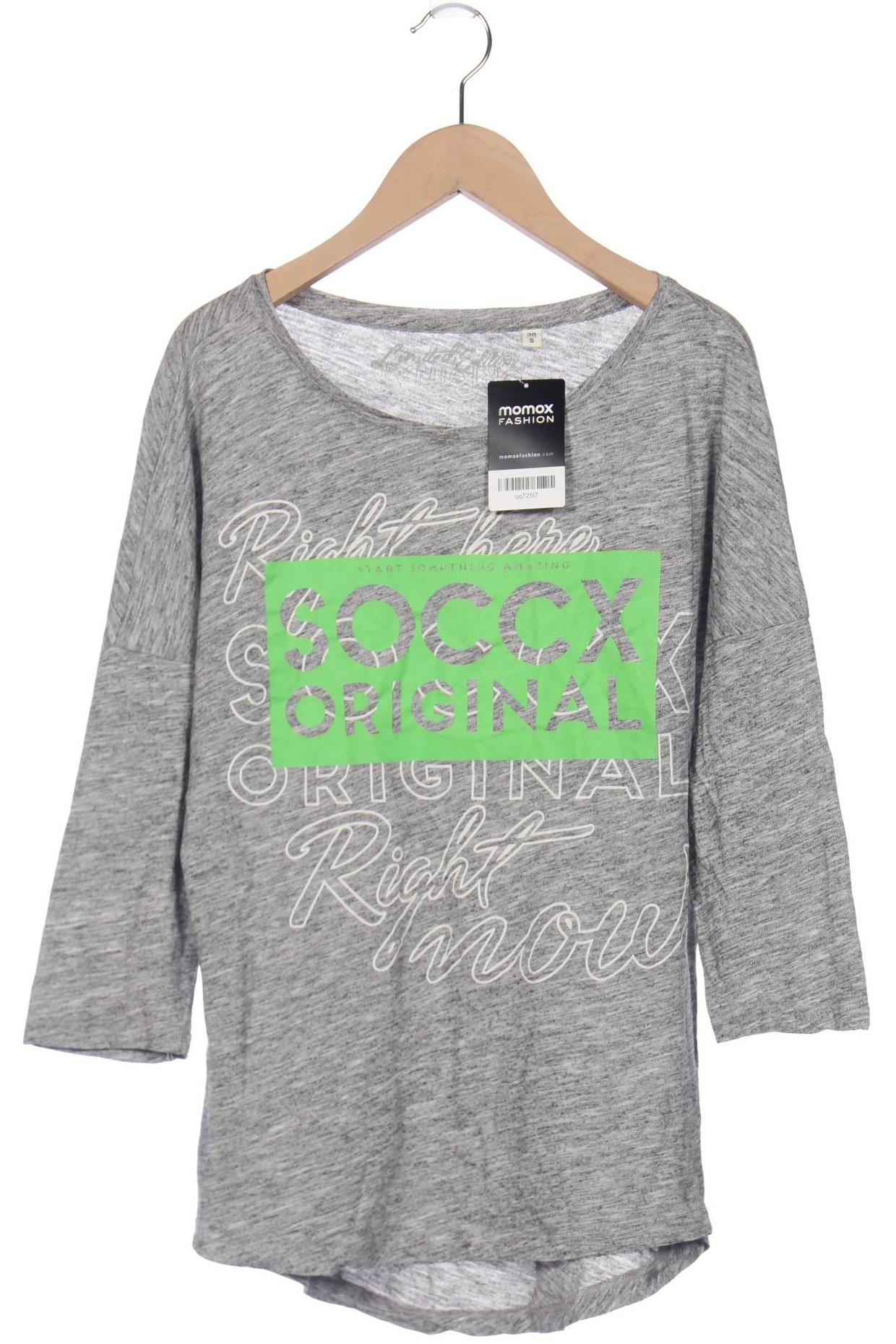 SOCCX Damen Langarmshirt, grau von SOCCX