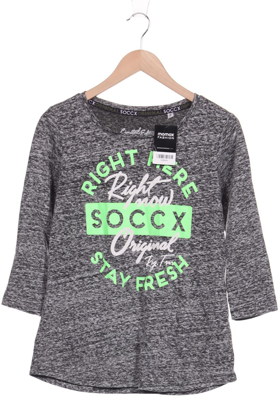 SOCCX Damen Langarmshirt, grau von SOCCX