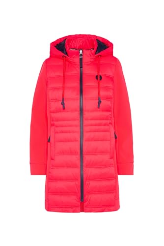 SOCCX Damen Lange Softshelljacke mit Stepp-Partien Flashy Red S von SOCCX