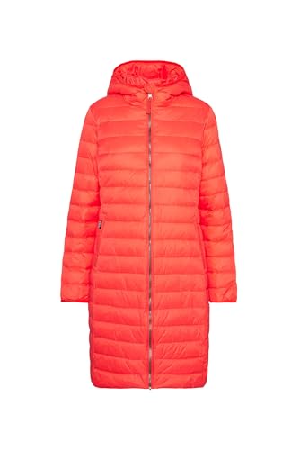SOCCX Damen Leichter Steppmantel mit Kapuze Juicy Coral S von SOCCX