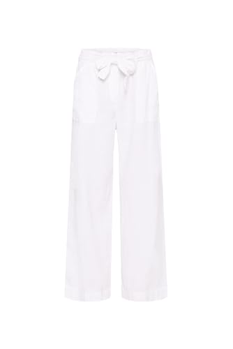 SOCCX Damen Leinenhose mit weitem Bein und Bindegürtel Opticwhite, XL SOCCX Damen Leinenhose mit weitem Bein und Bindegürtel Opticwhite, XL von SOCCX