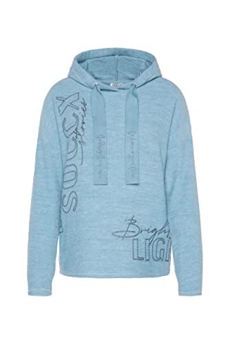 SOCCX Damen Melierter Kapuzenpullover mit Glitter-Logo von SOCCX