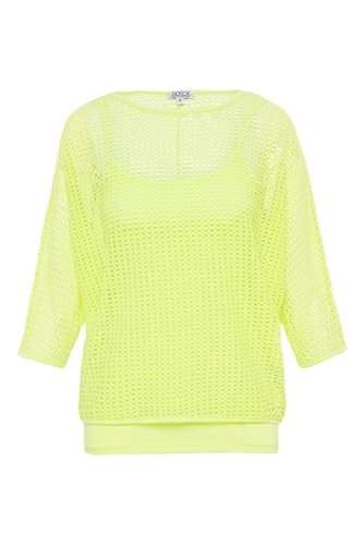 SOCCX Damen Mesh-Sweatshirt mit tonigem Top, 2-teilig Summer Lime, XXXL SOCCX Damen Mesh-Sweatshirt mit tonigem Top, 2-teilig Summer Lime, XXXL von SOCCX