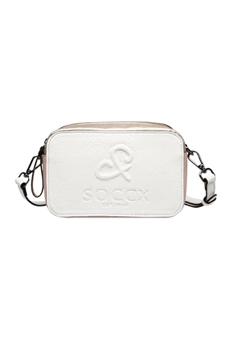 SOCCX Damen Modern Bag mit Logo-Prägung Ivory None von SOCCX