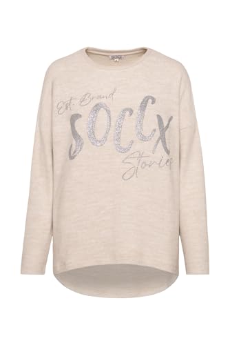 SOCCX Damen Oversized Pullover aus Flauschstrick Chai Tea Mel. XL/XXL SOCCX Damen Oversized Pullover aus Flauschstrick Chai Tea Mel. XL/XXL von SOCCX