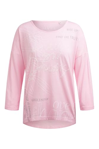 SOCCX Damen Oversized-Shirt Oil Dyed mit Artwork Smooth Rose, XXL von SOCCX