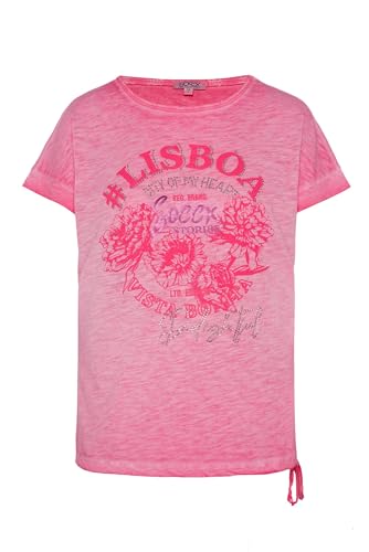 SOCCX Damen Oversized T-Shirt mit Artwork Happy Pink M von SOCCX