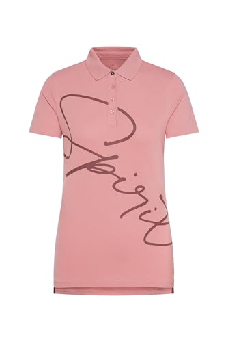 SOCCX Damen Poloshirt Kurzarm mit Label Print Beachy Red, M SOCCX Damen Poloshirt Kurzarm mit Label Print Beachy Red, M von SOCCX