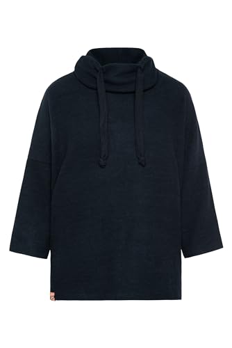 SOCCX Damen Pullover mit Rollkragen und Rücken-Artwork Horizon Navy L von SOCCX