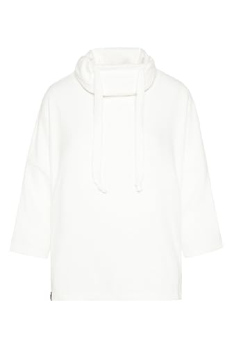 SOCCX Damen Pullover mit Rollkragen und Rücken-Artwork Ivory L von SOCCX