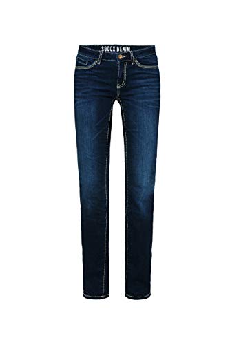 SOCCX Damen Jeans RO:My Regular Fit Dark Blue/Nähte 27 34 von SOCCX