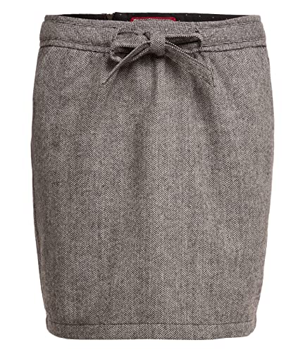 SOCCX Damen Rock mit Fischgratmuster Grey L von SOCCX