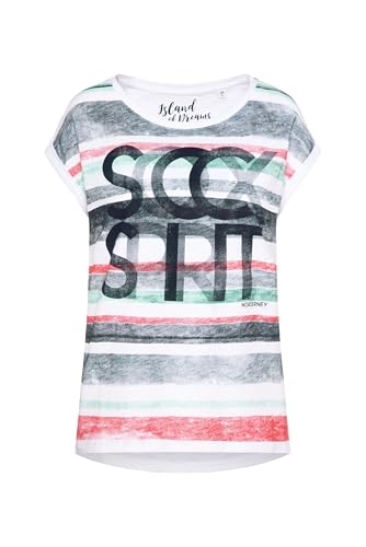 SOCCX Damen Shirt mit Logo- und Streifenprint Multi Color, L SOCCX Damen Shirt mit Logo- und Streifenprint Multi Color, L von SOCCX