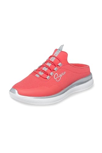 SOCCX Damen Slip On Sneaker mit Meshstruktur Red Coral 40 von SOCCX