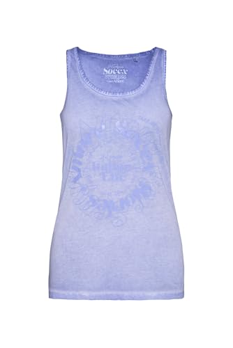 SOCCX Damen Sommertop Oil Dyed mit Print Soft Sky, L SOCCX Damen Sommertop Oil Dyed mit Print Soft Sky, L von SOCCX