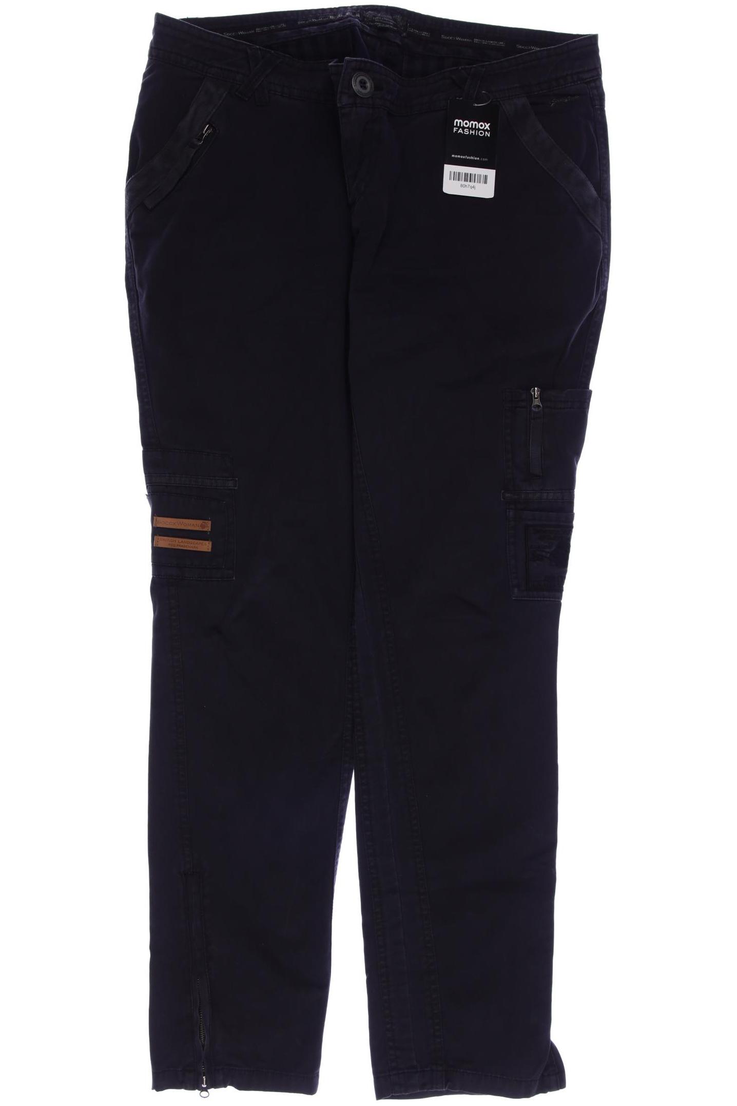 SOCCX Damen Stoffhose, marineblau von SOCCX