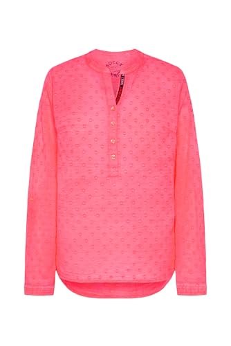 SOCCX Damen Strukturierte Bluse mit Tunika-Ausschnitt Flashy Red, XL SOCCX Damen Strukturierte Bluse mit Tunika-Ausschnitt Flashy Red, XL von SOCCX