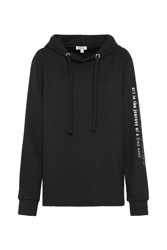 SOCCX Damen Strukturierter Hoodie mit Ärmel-Print Black XXL SOCCX Damen Strukturierter Hoodie mit Ärmel-Print Black XXL von SOCCX