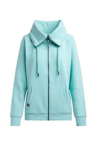 SOCCX Damen Sweatjacke mit hohem Kragen New Aqua, XL von SOCCX