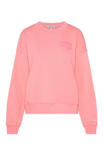 SOCCX Damen Sweatshirt mit Rücken-Print Peachy Rose M von SOCCX