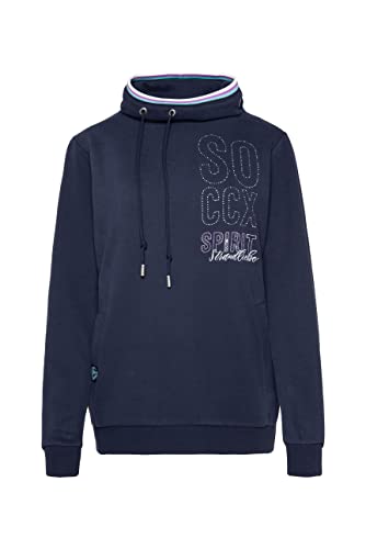 SOCCX Damen Sweatshirt mit Stehkragen und Taschen von SOCCX