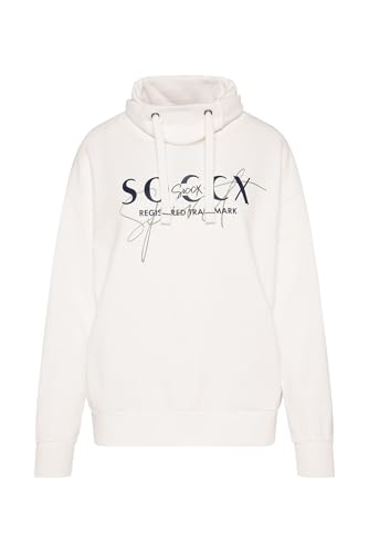 SOCCX Damen Sweatshirt mit hohem Kragen und Logo Print Ivory M von SOCCX