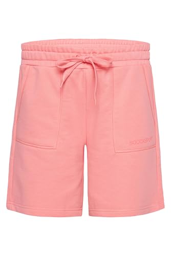 SOCCX Damen Sweatshorts mit Logo Print auf der Rückseite Peachy Rose M von SOCCX