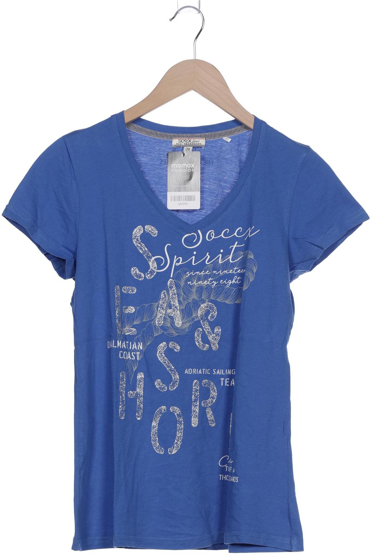 Soccx Damen T-Shirt, blau, Gr. 38 von SOCCX