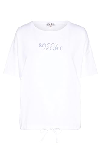 SOCCX Damen T-Shirt Oversized mit Bindebandsaum Opticwhite, L SOCCX Damen T-Shirt Oversized mit Bindebandsaum Opticwhite, L von SOCCX