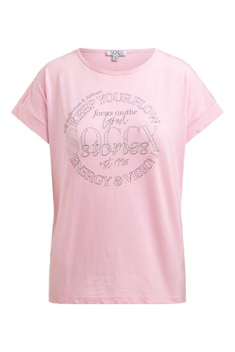 SOCCX Damen T-Shirt mit Artwork aus Schmucksteinen Smooth Rose, XXXL von SOCCX