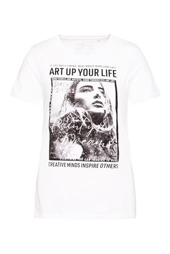 SOCCX Damen T-Shirt mit Photoprint Opticwhite XL von SOCCX