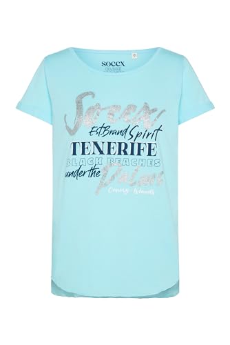 SOCCX Damen T-Shirt mit Print Artwork Cool Aqua M von SOCCX